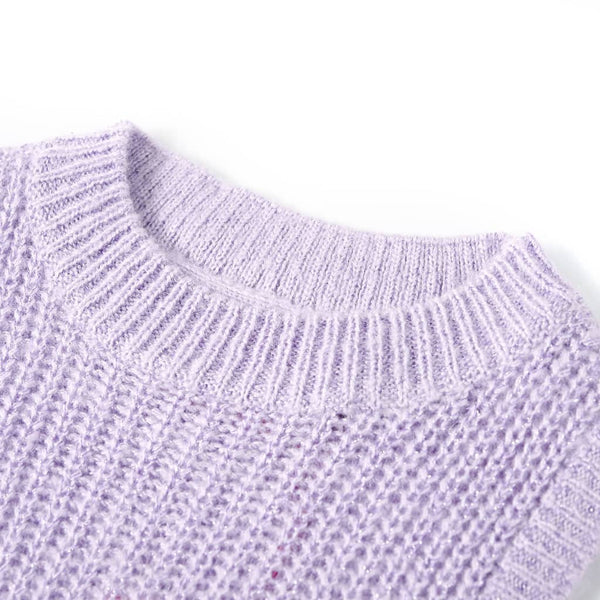 Gilet pull enfant tricoté Lilas clair 128