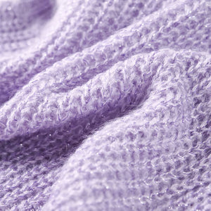 Gilet pull enfant tricoté Lilas clair 128