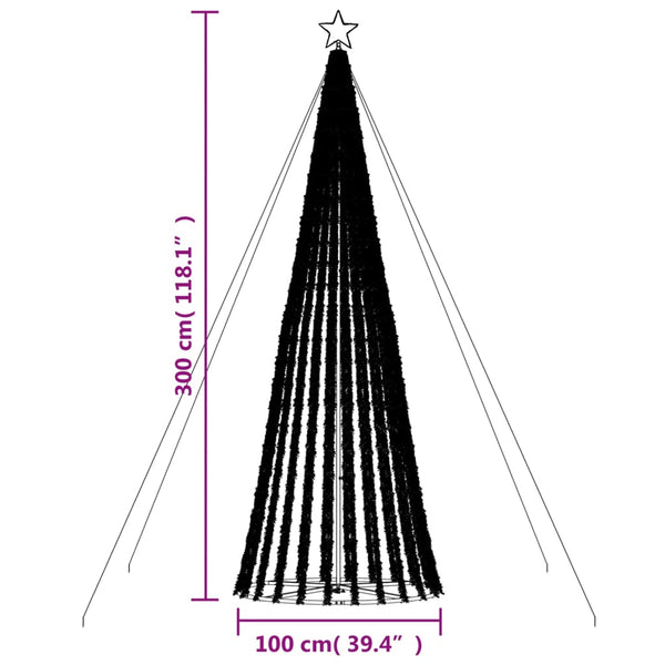LED Weihnachtsbaum Kaltweiß 300cm