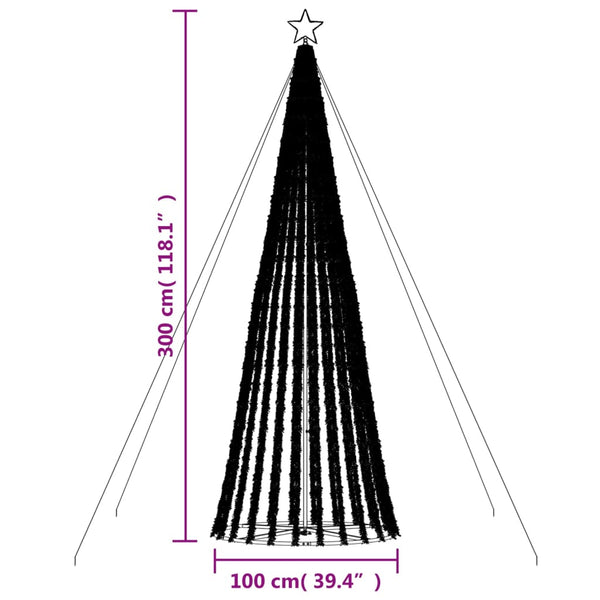 LED Weihnachtsbaum Blau 300 cm, 688 LEDs