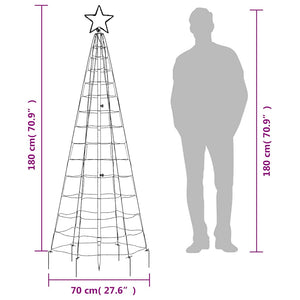 LED Weihnachtsbaum 180cm mit Erdspießen