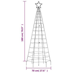 LED Weihnachtsbaum 180cm mit Erdspießen