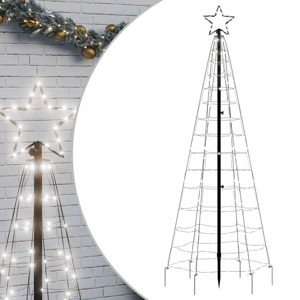 LED Weihnachtsbaum mit Erdspießen, Kaltweiß, 180cm