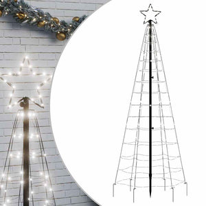 LED Weihnachtsbaum mit Erdspießen, Kaltweiß, 180cm