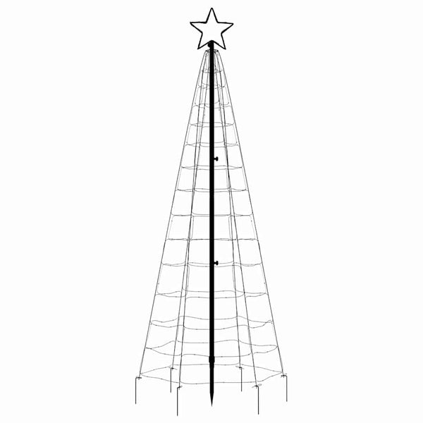 LED Weihnachtsbaum mit Erdspießen, Kaltweiß, 180cm