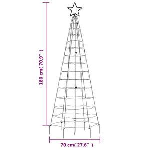 LED Weihnachtsbaum mit Erdspießen, Kaltweiß, 180cm