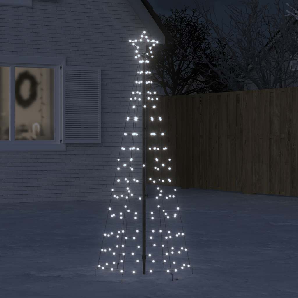 LED Weihnachtsbaum mit Erdspießen, Kaltweiß, 180cm