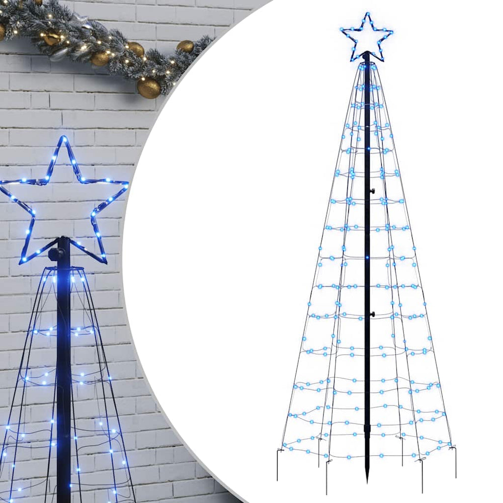 LED Weihnachtsbaum Blau 180cm mit Erdspießen