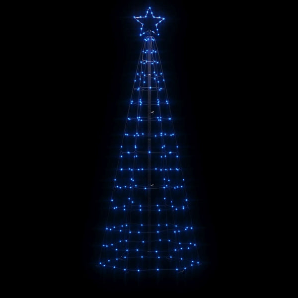 LED Weihnachtsbaum Blau 180cm mit Erdspießen