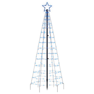 LED Weihnachtsbaum Blau 180cm mit Erdspießen