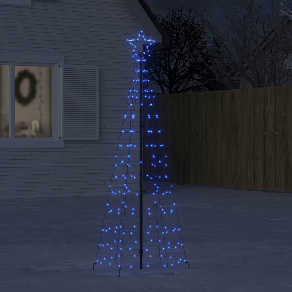 LED Weihnachtsbaum Blau 180cm mit Erdspießen