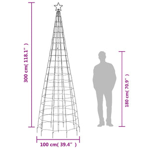 LED Weihnachtsbaum mit Erdspießen 300cm