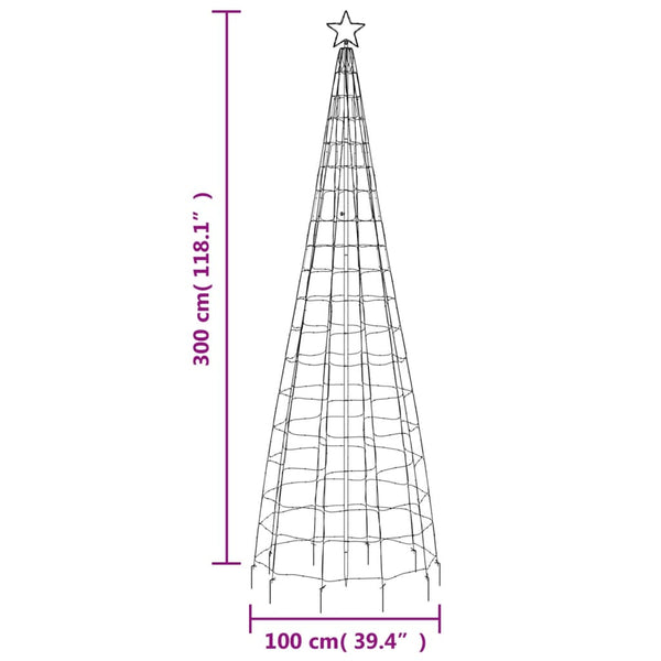 LED Weihnachtsbaum mit Erdspießen 300cm