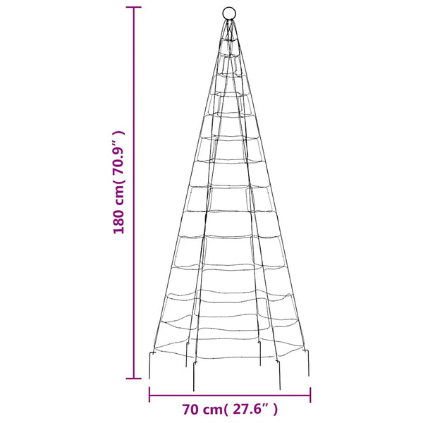 LED-Weihnachtsbaum, 180cm, 200 LEDs, Warmweiß