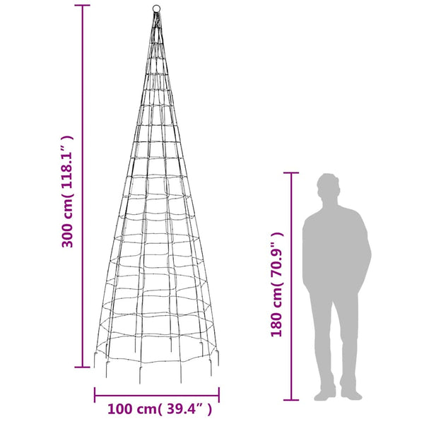 LED Weihnachtsbaum 300cm - Warmweiß