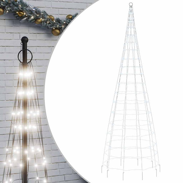vidaXL Sapin de Noël à LED 550 LED Blanc Froid 300 cm