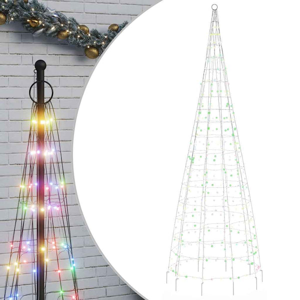 vidaXL Sapin de Noël LED 550 LED Multicolore 300 cm