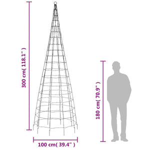 vidaXL Sapin de Noël LED 550 LED Multicolore 300 cm