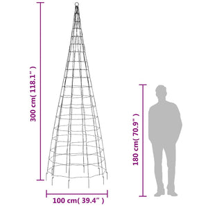 LED Weihnachtsbaum Blau 300cm