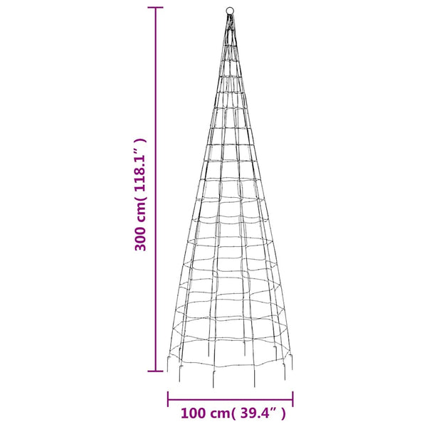 LED Weihnachtsbaum Blau 300cm