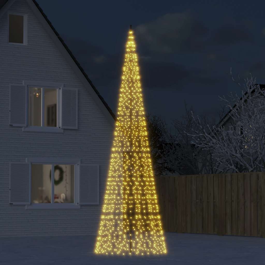 vidaXL LED Christmas Tree 1534 LEDs Warm White 500 cm