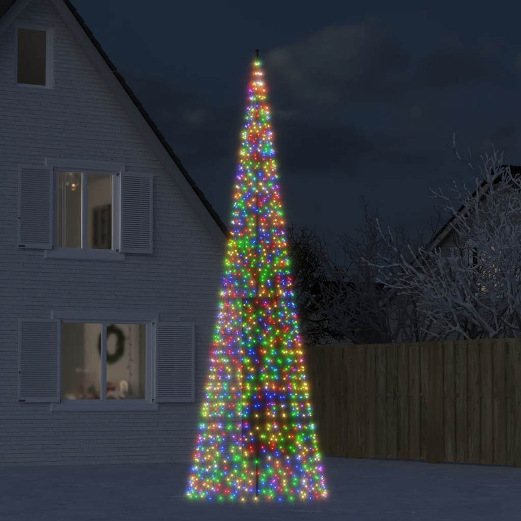 vidaXL Sapin de Noël LED 1534 LED Multicolore 500 cm