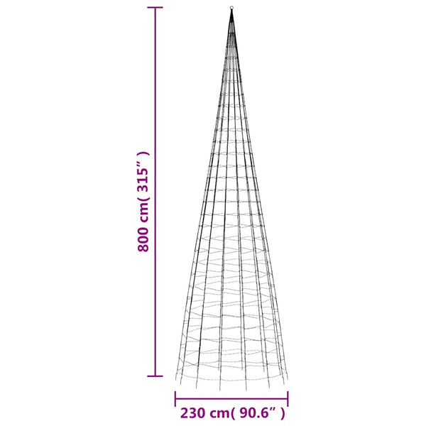 LED-Weihnachtsbaum, 3000 LEDs, 800cm