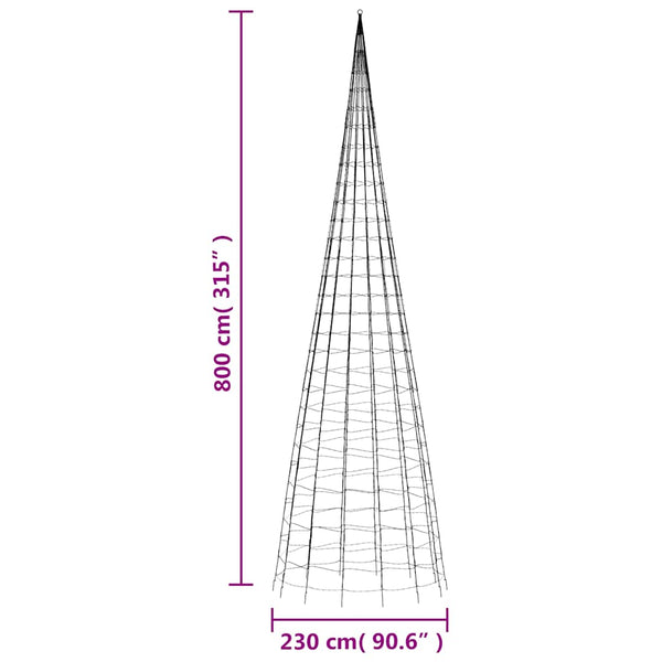 LED Weihnachtsbaum Blau 800 cm