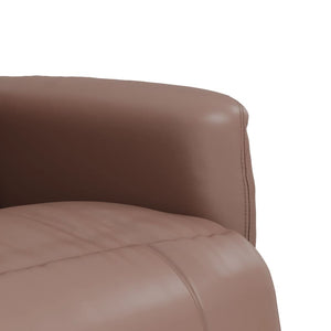 Relaxsessel Braun Kunstleder mit Fußteil