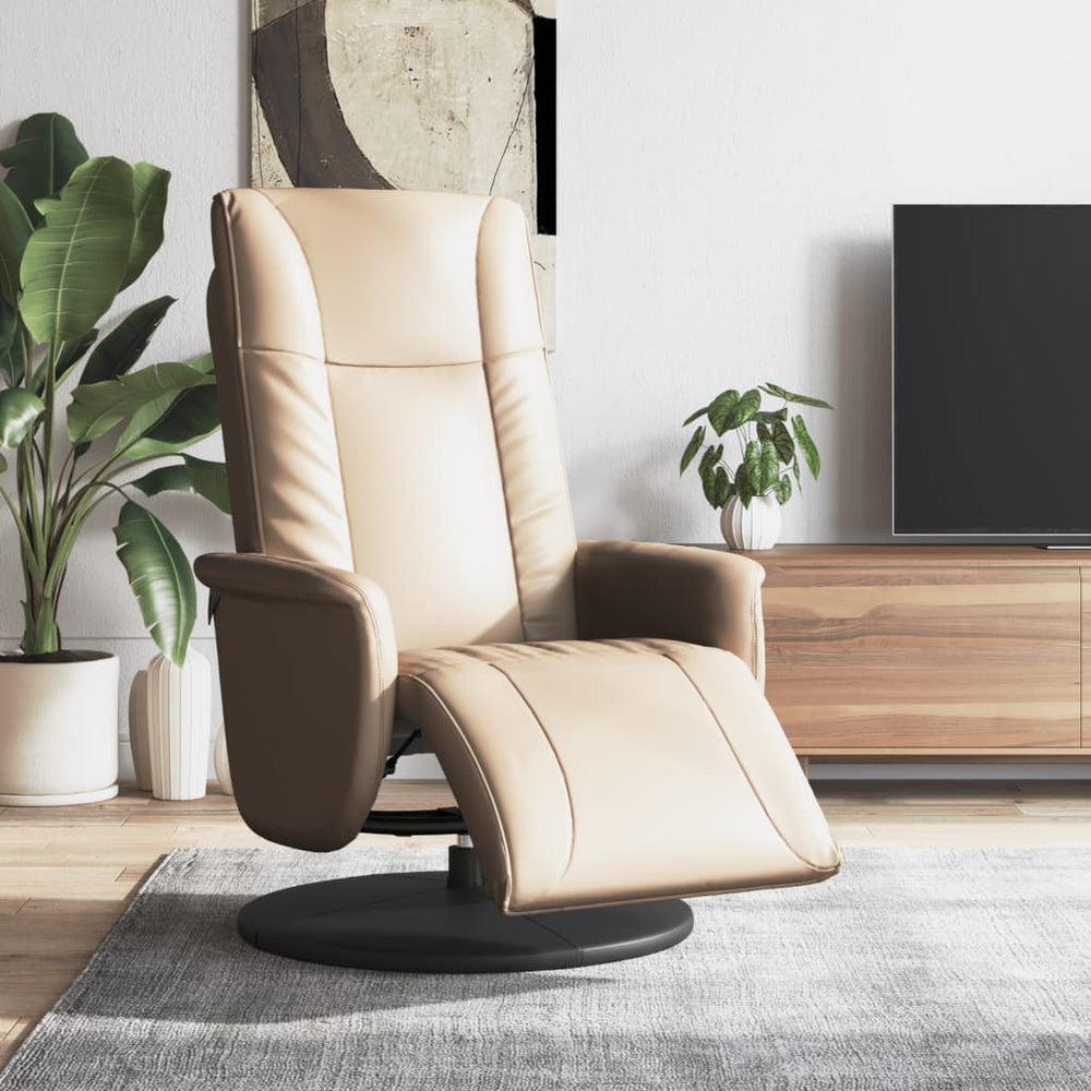 Relaxsessel Cappuccino-Braun mit Fußteil