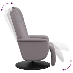 Grauer Massagesessel mit Fußteil