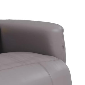 Grauer Massagesessel mit Fußteil