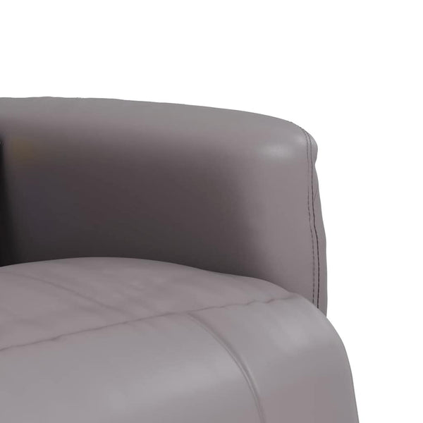 Grauer Massagesessel mit Fußteil