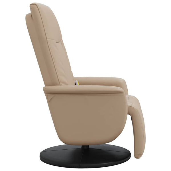 Massagesessel Cappuccino-Braun mit Fußteil