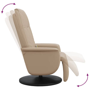 Massagesessel Cappuccino-Braun mit Fußteil