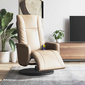 Massagesessel Cappuccino-Braun mit Fußteil