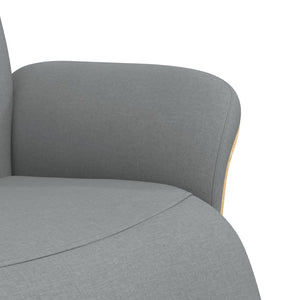 vidaXL Recliner with Footrest Light Grey Fabric