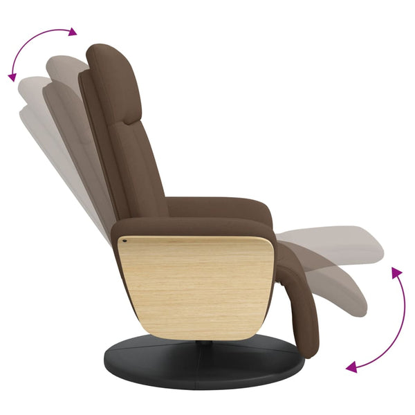 Relaxsessel Braun mit Fußteil