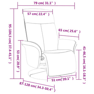 Relaxsessel Braun mit Fußteil