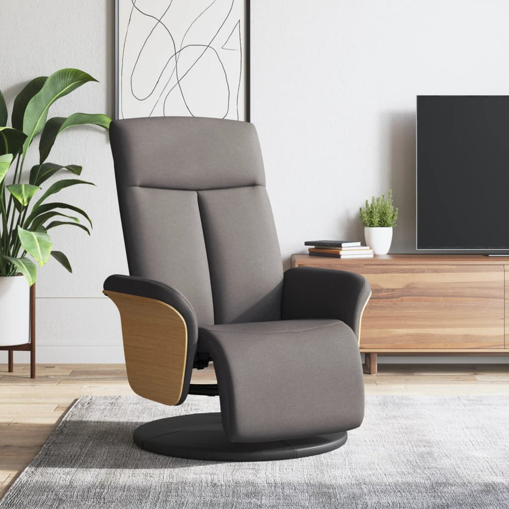 Taupe Relaxsessel mit Fußteil