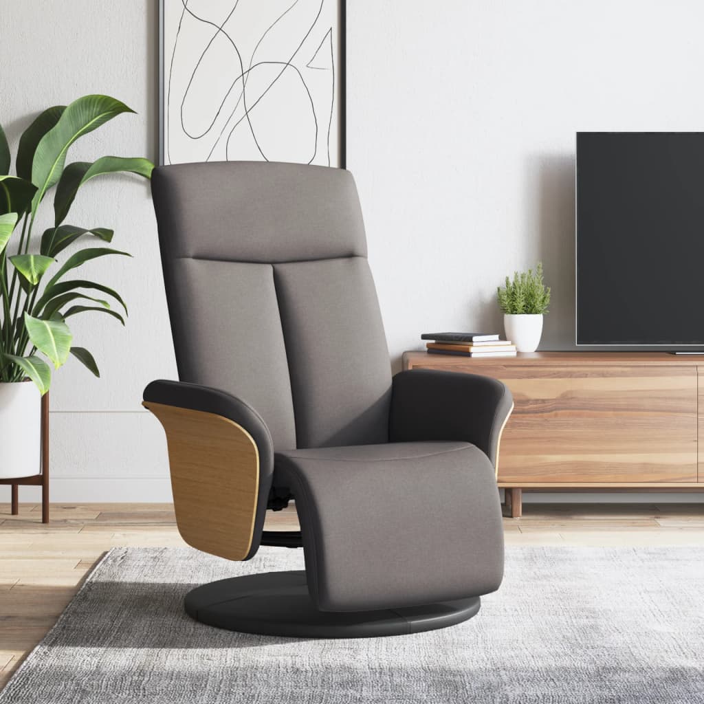 Taupe Relaxsessel mit Fußteil