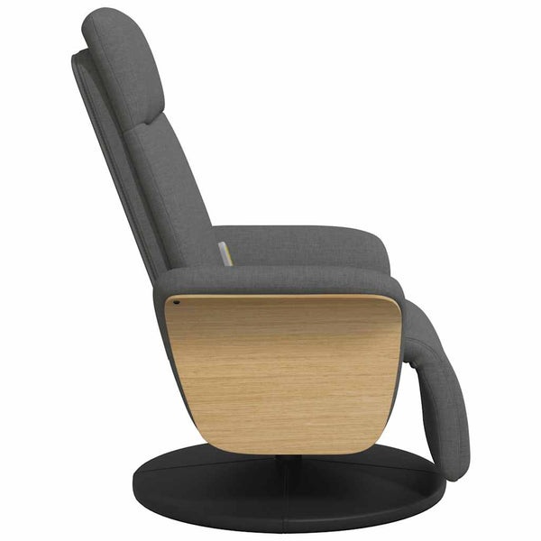 Massagesessel Dunkelgrau mit Fußteil