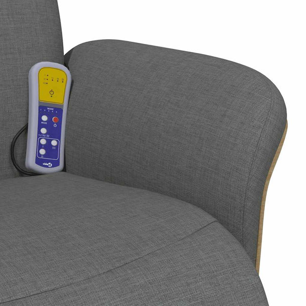 Massagesessel Dunkelgrau mit Fußteil