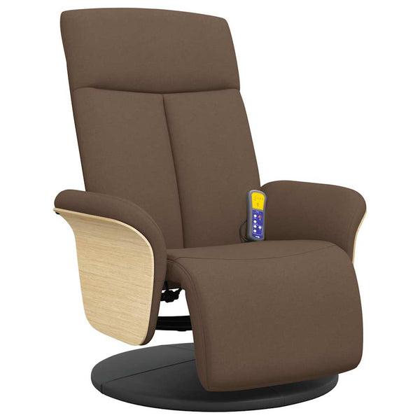 Massagesessel Braun mit Fußteil