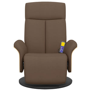 Massagesessel Braun mit Fußteil