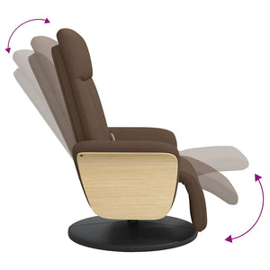 Massagesessel Braun mit Fußteil