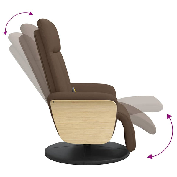 Massagesessel Braun mit Fußteil