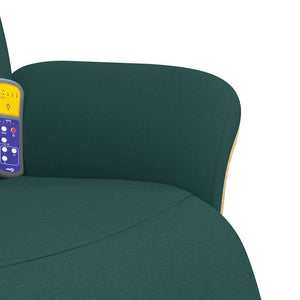 Dunkelgrüner Massagesessel mit Fußteil