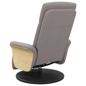 Massagesessel Taupe mit Fußteil