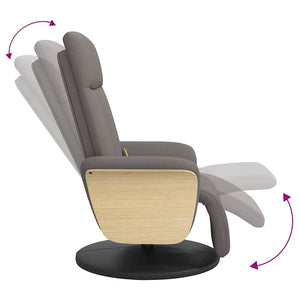 Massagesessel Taupe mit Fußteil